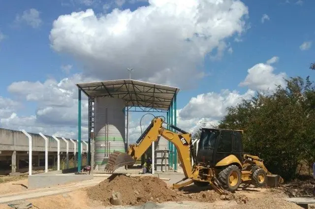 Canteiro dentro da unidade JBS